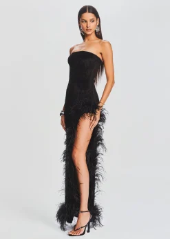 Retrofete Lula Feather Dress Black Online