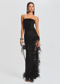 Retrofete Lula Feather Dress Black Store