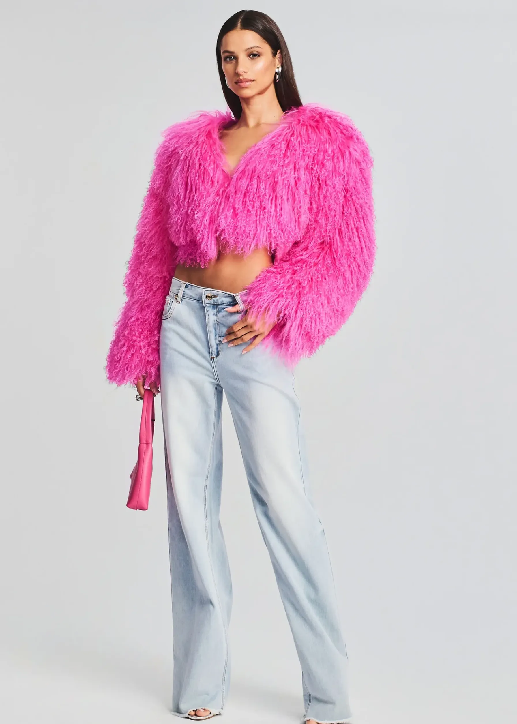 Retrofete Luxe Fur Jacket Knockout Pink Cheap