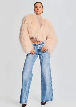 Retrofete Luxe Fur Jacket Tannin New