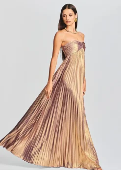Retrofete Lyanna Dress Purple/Gold Flash Sale