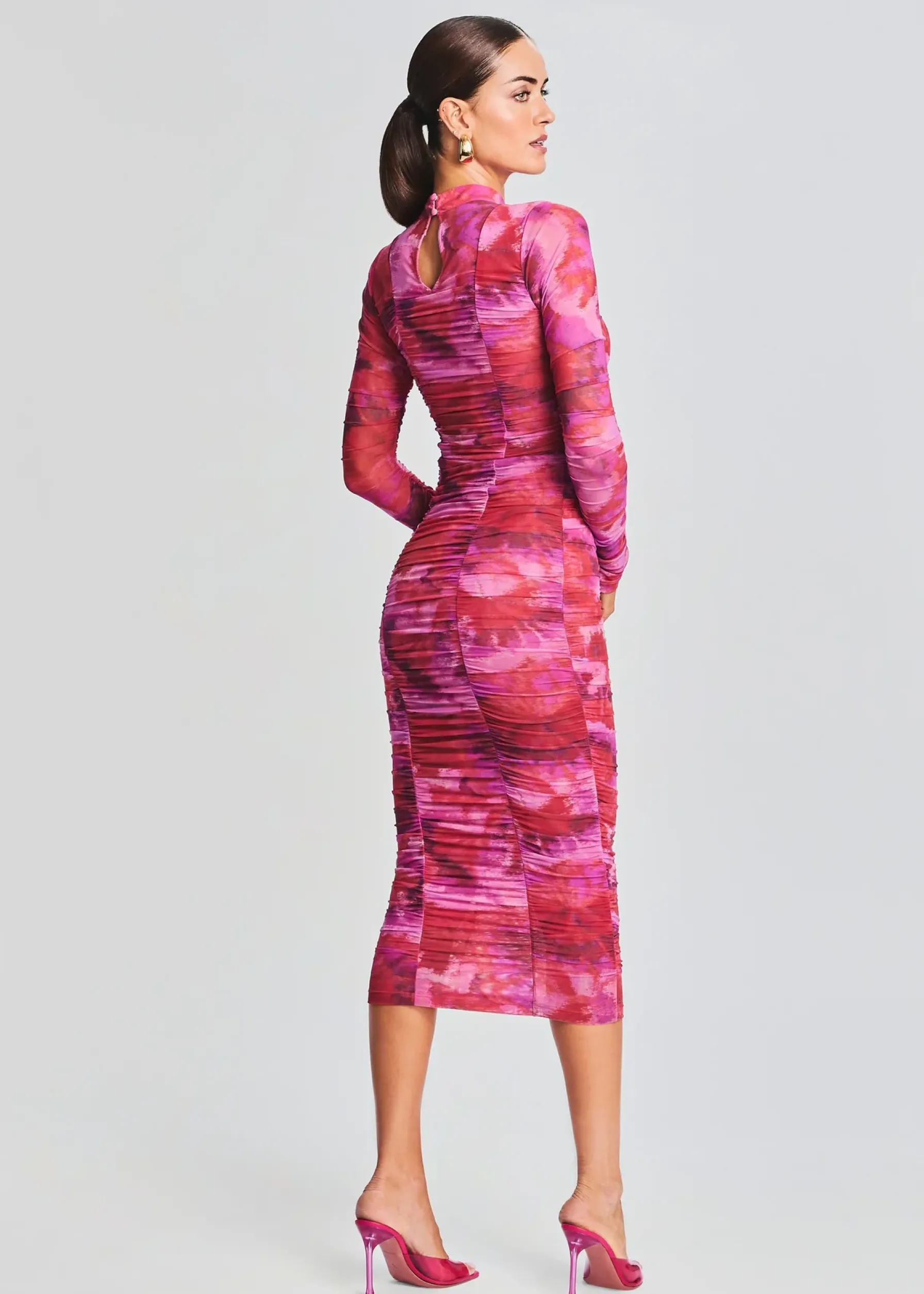 Retrofete Mabel Long Dress Pink Discount