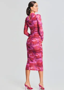 Retrofete Mabel Long Dress Pink Discount