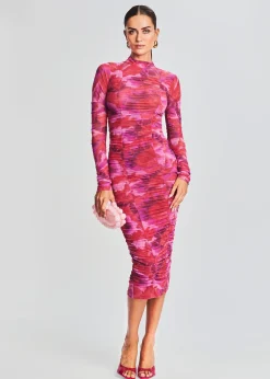 Retrofete Mabel Long Dress Pink Discount