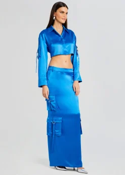 Retrofete Maelie Cargo Skirt Tropical Blue Best Sale