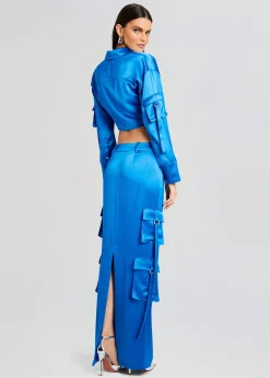 Retrofete Maelie Cargo Skirt Tropical Blue Best Sale