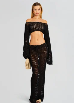 Retrofete Magen Knitted Skirt Black Best Sale