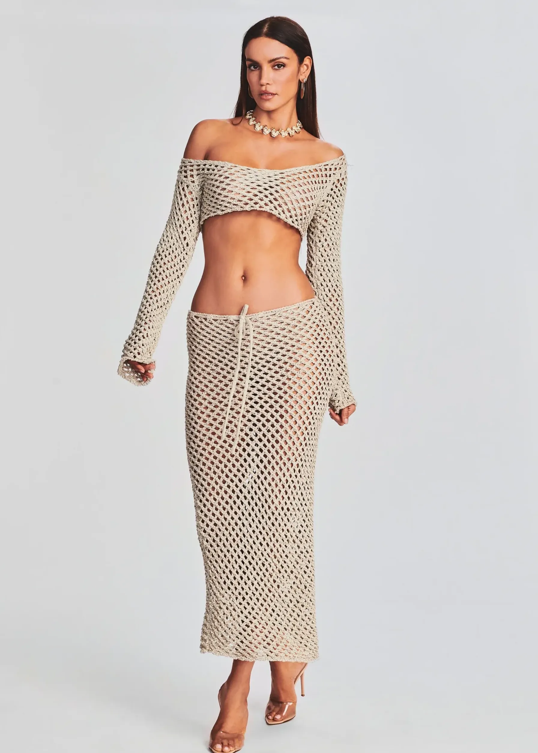 Retrofete Magen Knitted Skirt Ivory Sale
