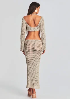 Retrofete Magen Knitted Skirt Ivory Sale