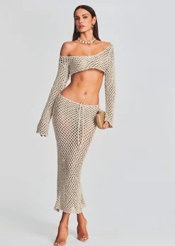 Retrofete Magen Knitted Skirt Ivory Sale