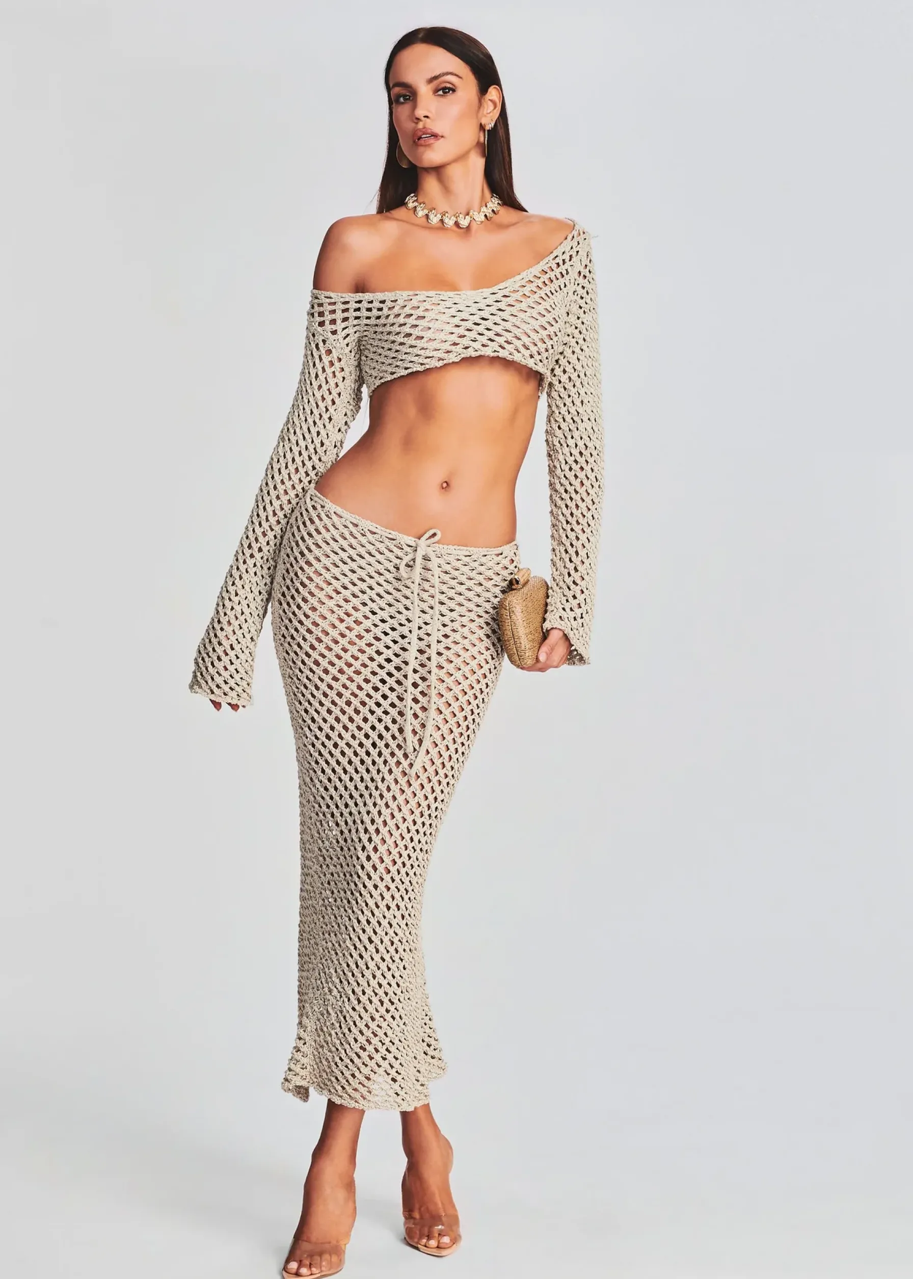 Retrofete Magen Knitted Skirt Ivory Sale