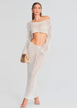 Retrofete Magen Knitted Skirt White Hot
