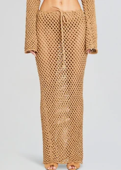 Retrofete Magen Knitted Skirt Classic Beige Clearance
