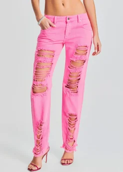 Retrofete Maggie Low Rise Jean Neon Pink Best Sale