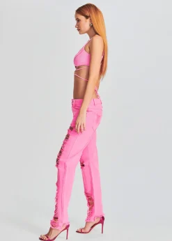 Retrofete Maggie Low Rise Jean Neon Pink Cheap