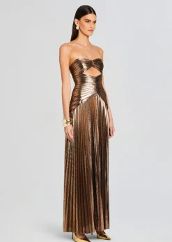 Retrofete Mallory Dress Metallic Bronze Best Sale
