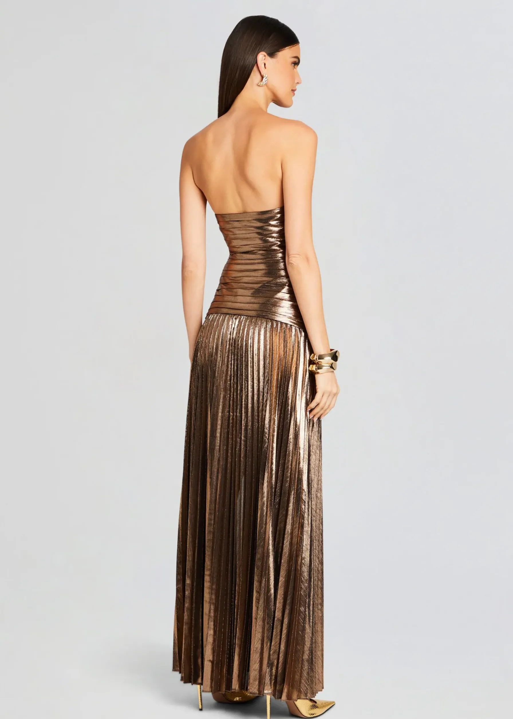 Retrofete Mallory Dress Metallic Bronze Best Sale