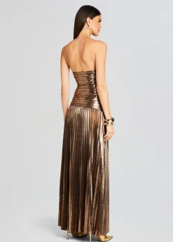 Retrofete Mallory Dress Metallic Bronze Fashion