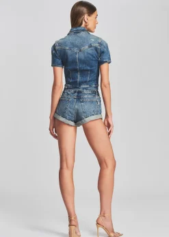Retrofete Mallory Short Worn Vintage Blue Outlet