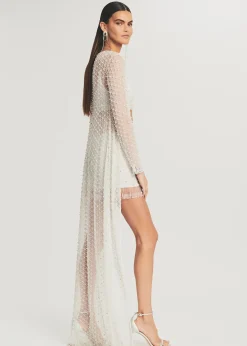 Retrofete Marcel Beaded Duster White Cheap