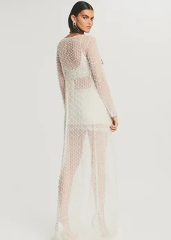 Retrofete Marcel Beaded Duster White Cheap