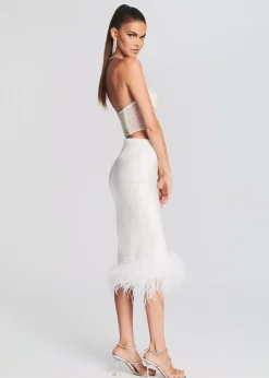 Retrofete Margery Embellished Bustier Top White Shop