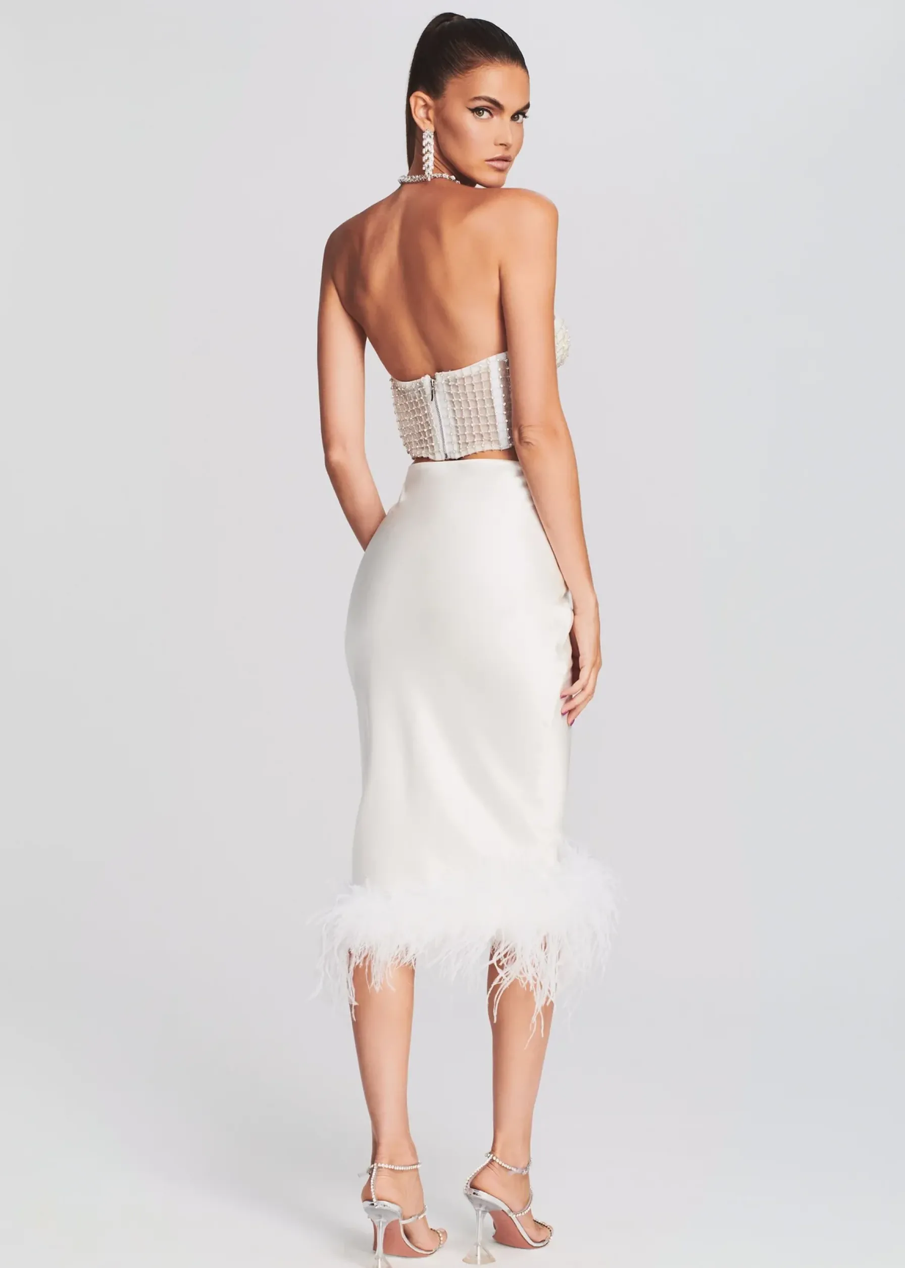 Retrofete Margery Embellished Bustier Top White Shop