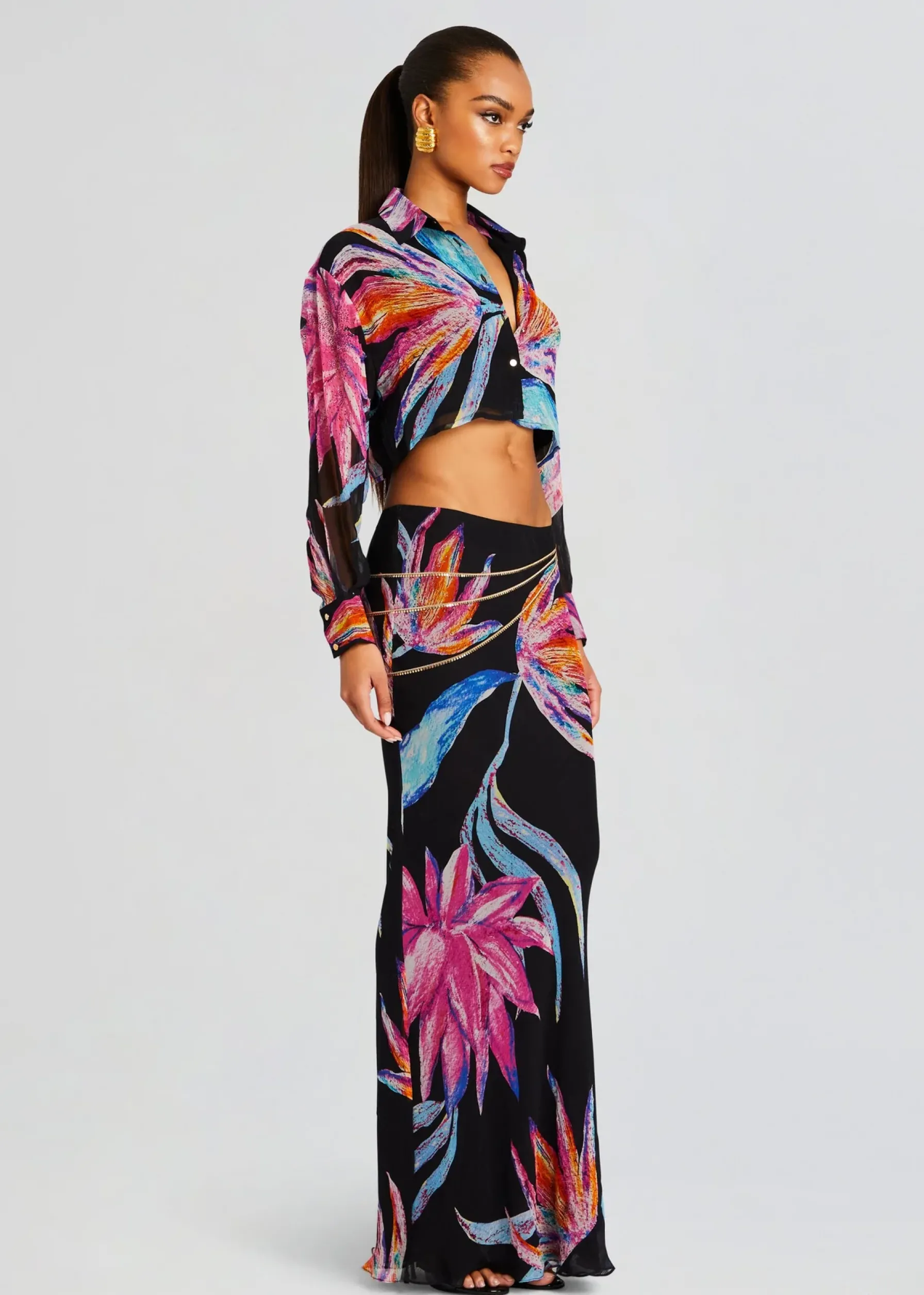 Retrofete Margo Crop Shirt Black Hot