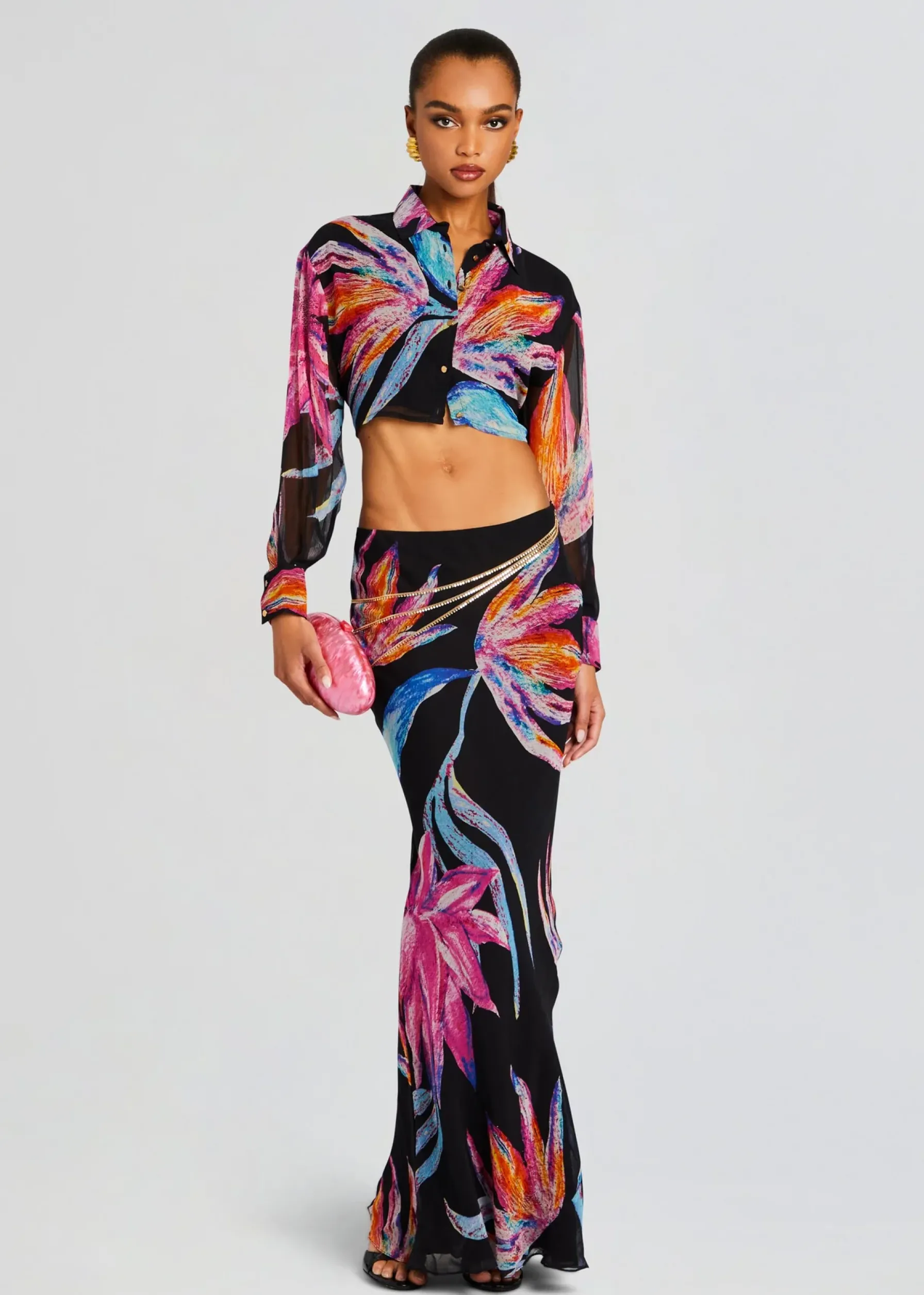 Retrofete Margo Crop Shirt Black Hot