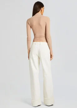 Retrofete Margot Cuffed Boyfriend Jean Off White Sale