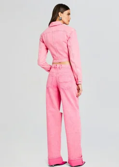 Retrofete Margot Cuffed Boyfriend Jean Malibu Pink Best