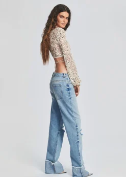 Retrofete Margot Cuffed Boyfriend Jean Coastline New