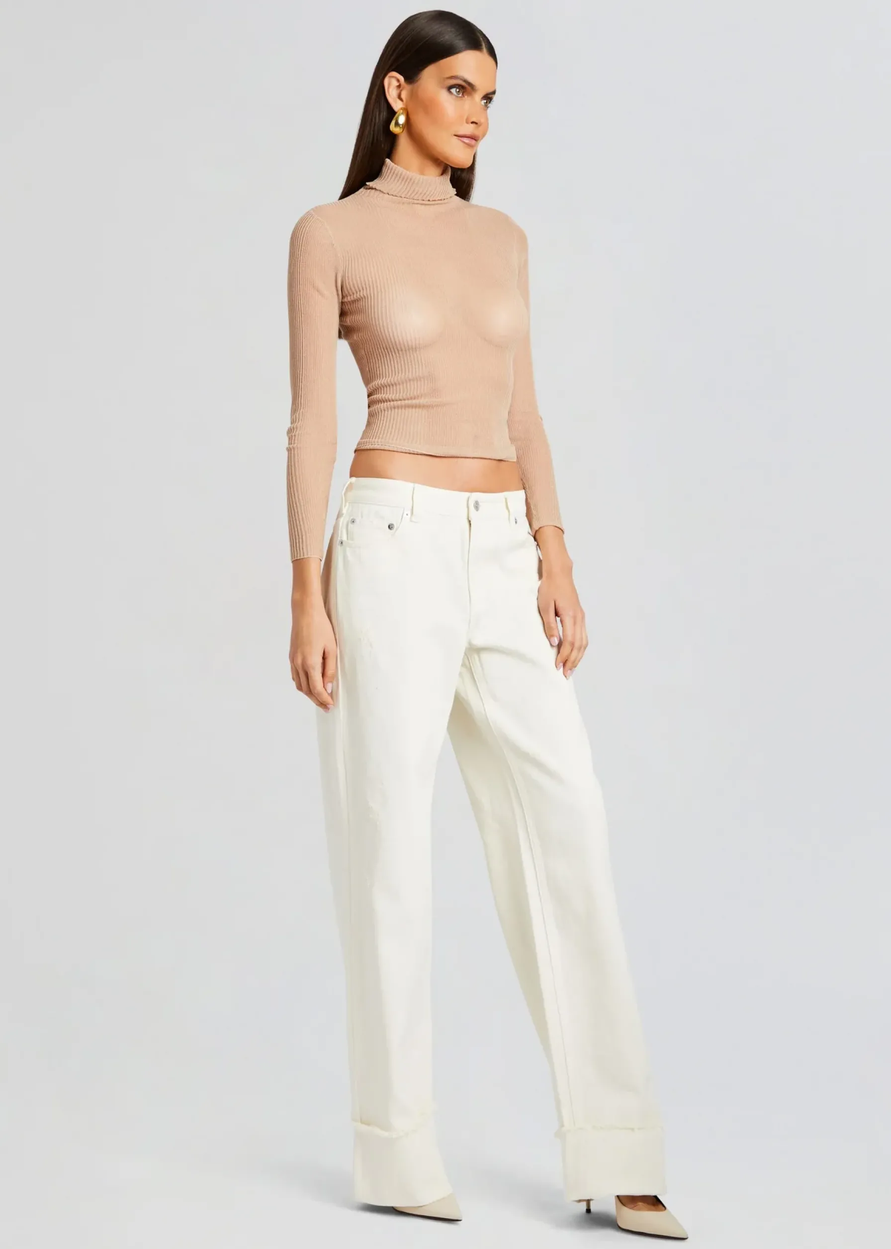 Retrofete Margot Cuffed Boyfriend Jean Off White Hot