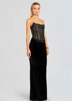 Retrofete Mariah Embellished Dress Black/Silver Discount