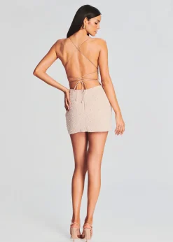 Retrofete Marin Pearl Dress Dusty Peach Pearl Hot