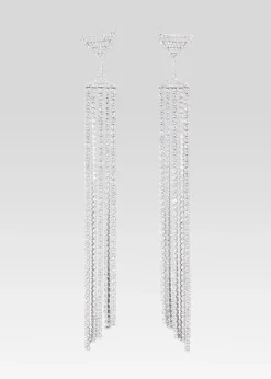 Retrofete Martini Drop Crystal Earring Silver Best Sale