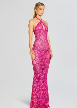 Retrofete Massie Sequin Crochet Dress Paradise Pink Best Sale