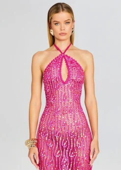 Retrofete Massie Sequin Crochet Dress Paradise Pink Best Sale