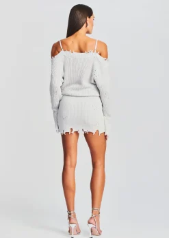 Retrofete Maude Sweater Dress Silver Outlet