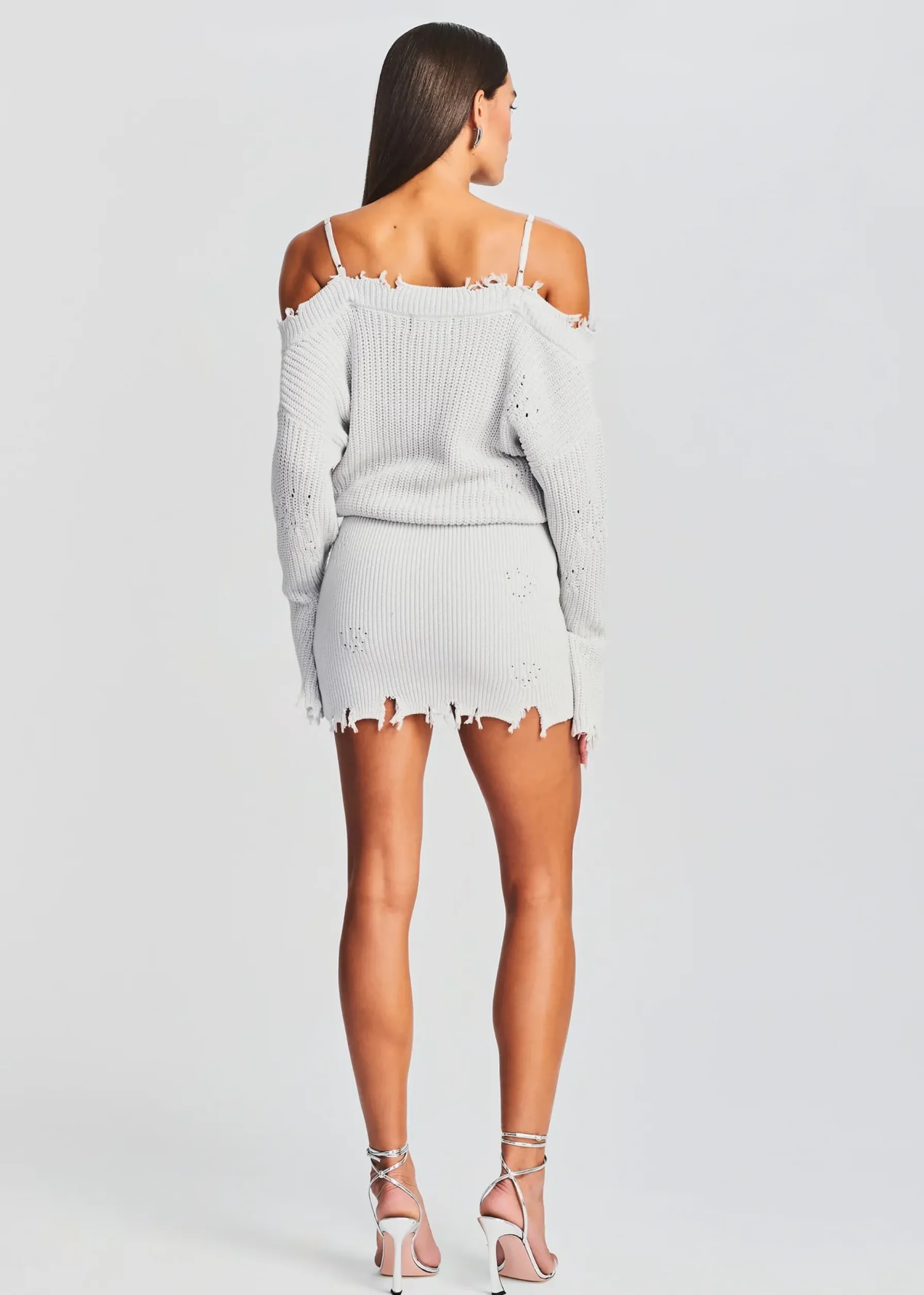 Retrofete Maude Sweater Dress Silver Clearance