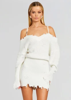 Retrofete Maude Sweater Dress Winter White Store