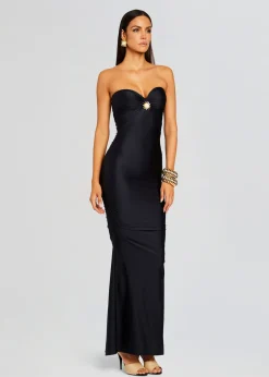 Retrofete Maura Lycra Midi Dress Black Outlet