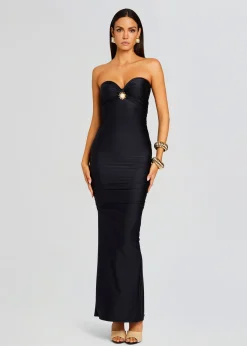 Retrofete Maura Lycra Midi Dress Black Outlet