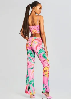 Retrofete Megan Pant Pink Floral Best Sale