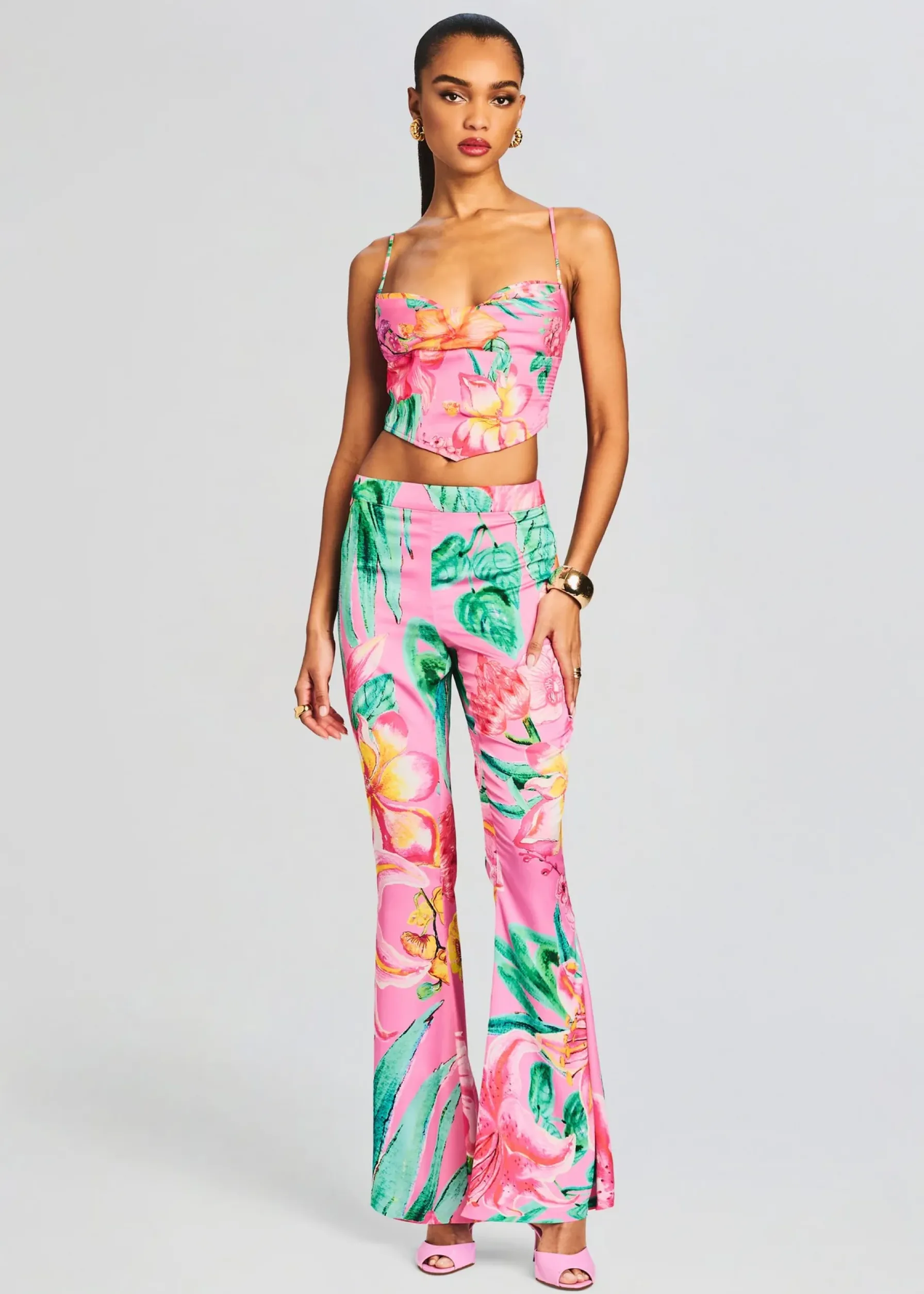 Retrofete Megan Pant Pink Floral Hot