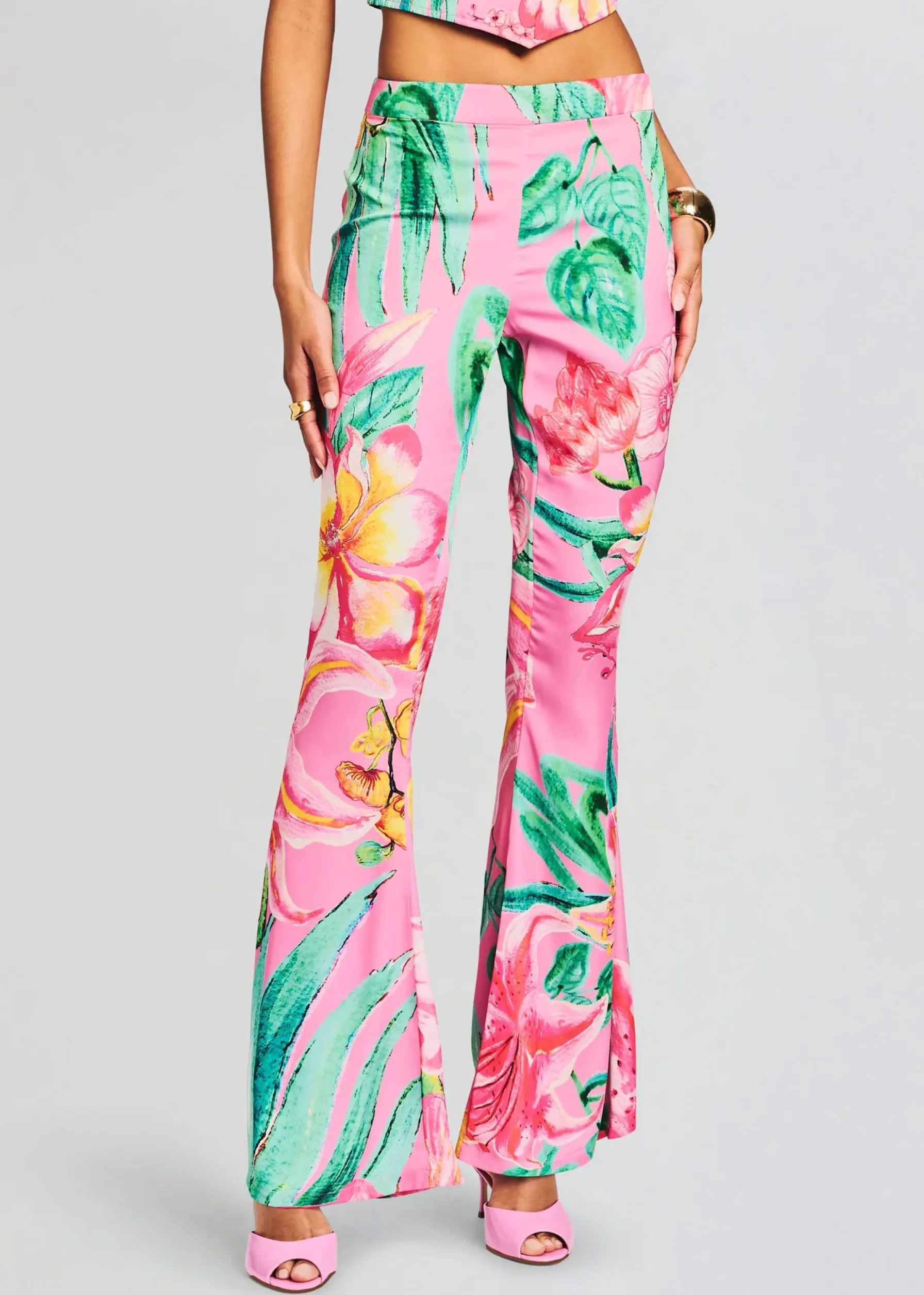 Retrofete Megan Pant Pink Floral New