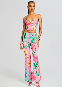 Retrofete Megan Pant Pink Floral New