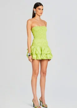 Retrofete Megan Short Dress Lime Punch Flash Sale