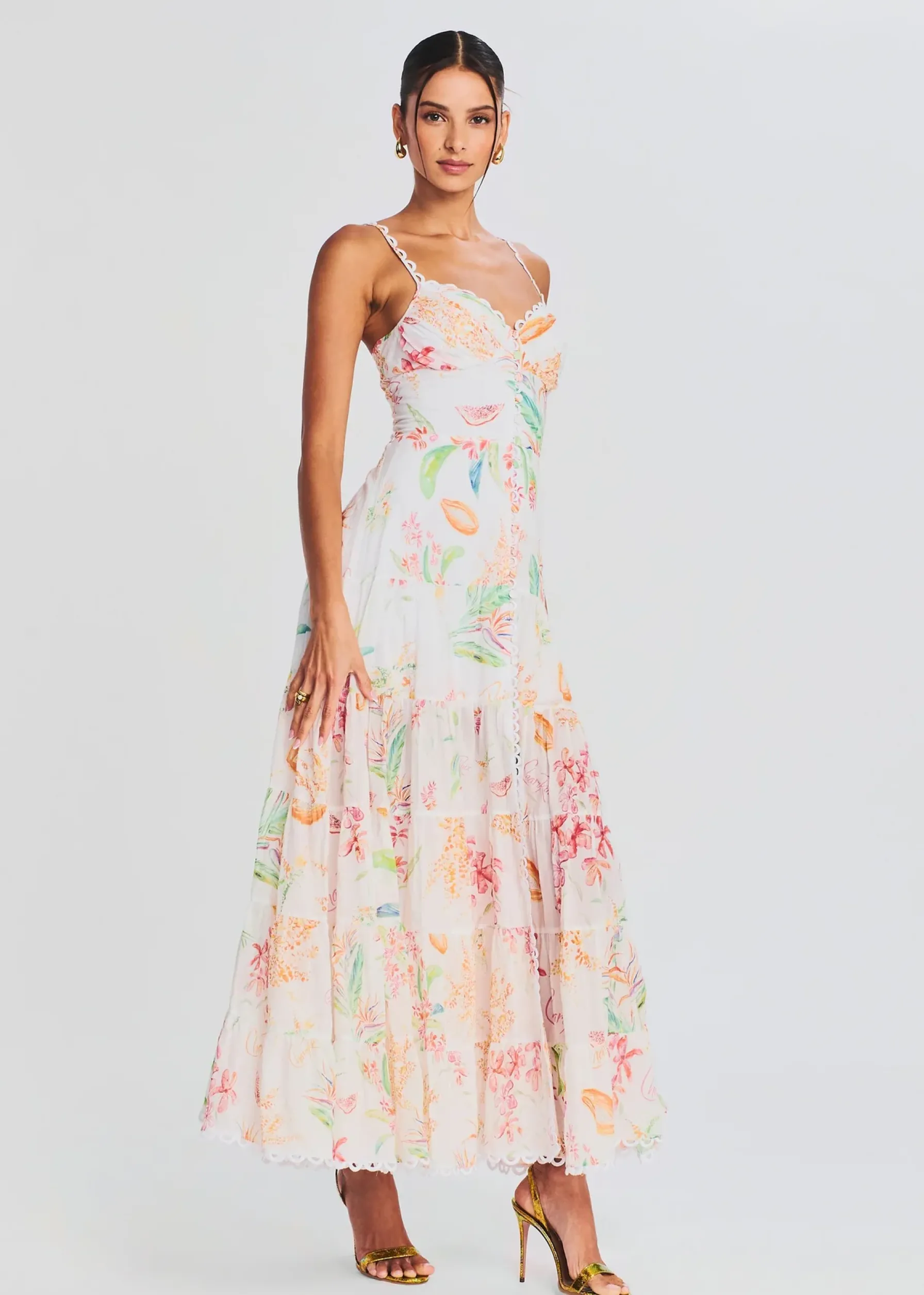 Retrofete Melia Long Dress White Fresca Outlet