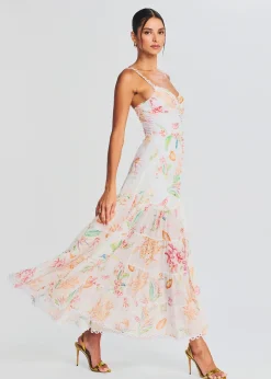 Retrofete Melia Long Dress White Fresca Outlet
